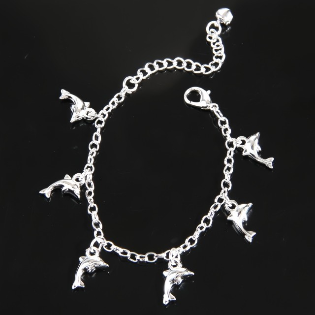 Elegantna modna zapestnica z delfini
