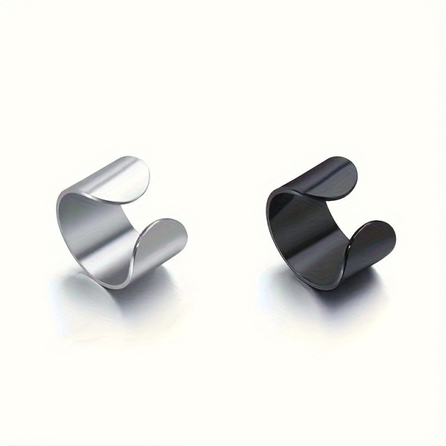 3 delni set moških uhanov v srebrni ali črni barvi