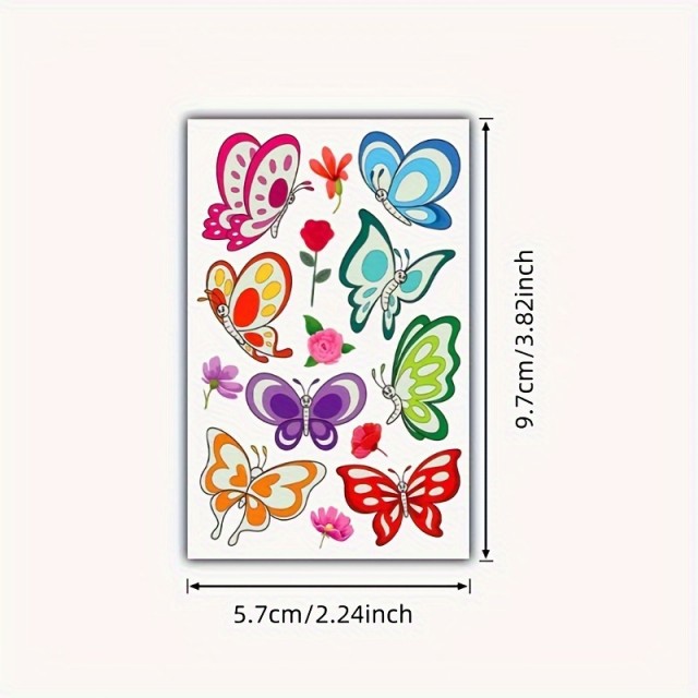 Komplet 30 svetlečih začasnih tetovaž za otroke