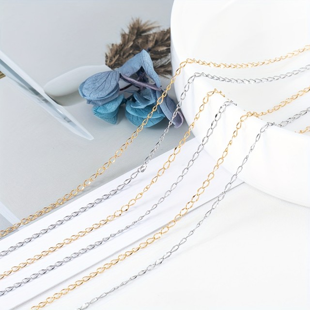 Verižica za izdelavo nakita v srebrni barvi 1m