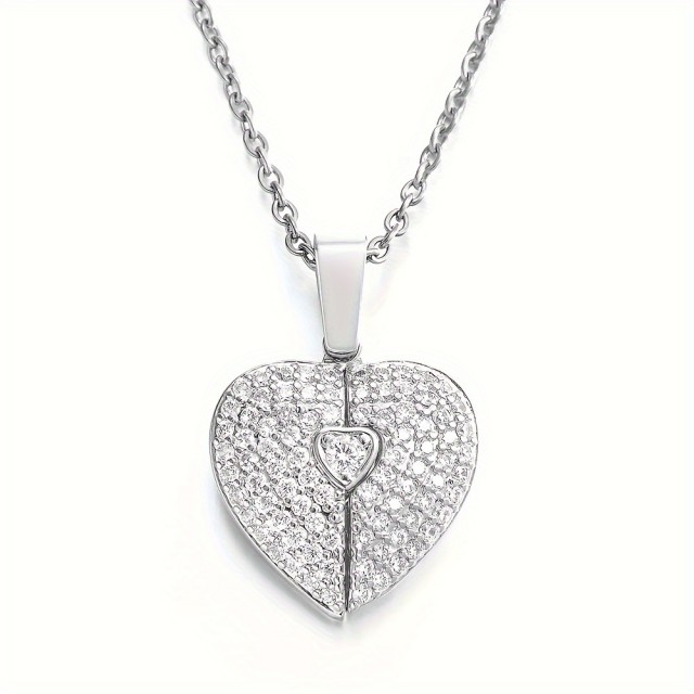 Personalizirana ogrlica z odpirajočim srcem in gravuro po vaših željah