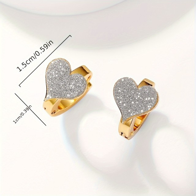 Elegantni uhani iz nerjavečega jekla srce