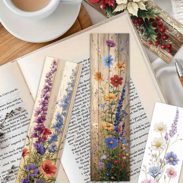 Komplet 32 rustikalnih cvetličnih knjižnih kazal 