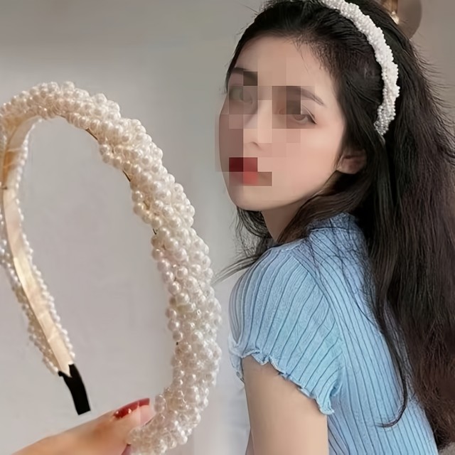 Čudovit biserni obroč za lase