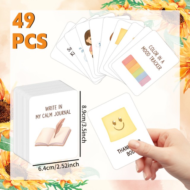 49 delni komplet kartic za pomiritev pri anksioznosti