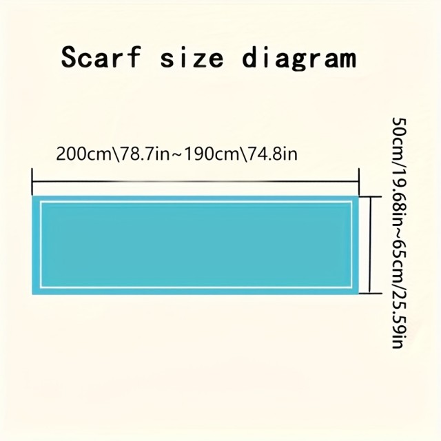 Ženski šal za jesen in zimo kara potisk moder 