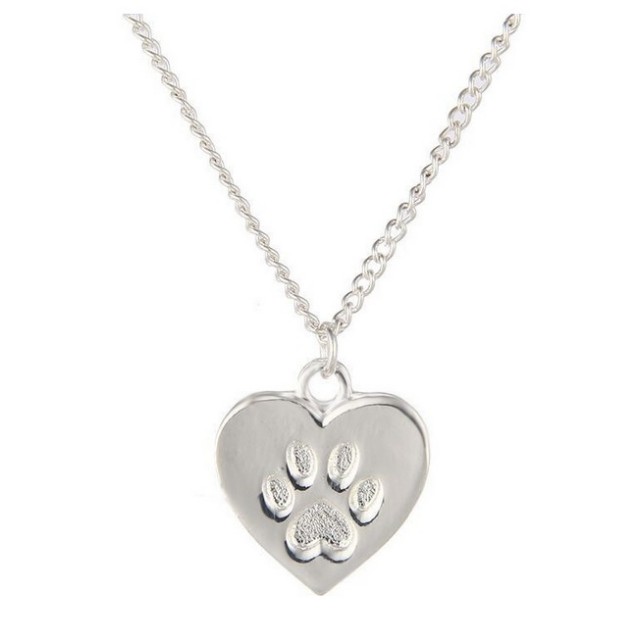 Verižica CAT LOVER, z mačjo tačko srebrna