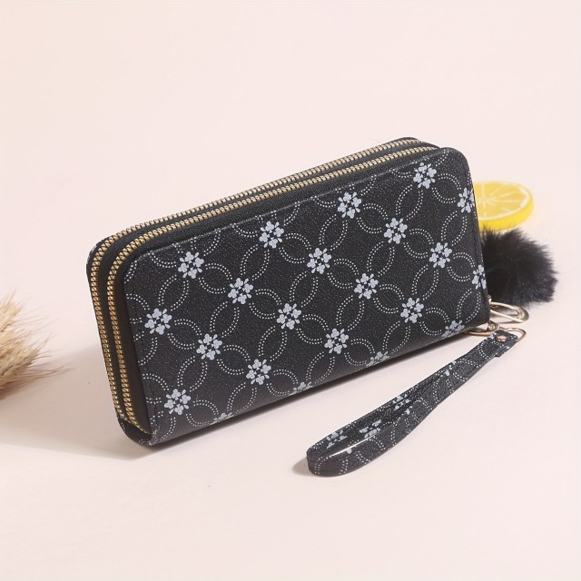 Funkcionalna ženska denarnica z dvojno zadrgo