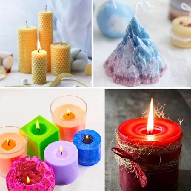 Komplet 10 stekleničk s tekočimi barvami za sveče 5ml