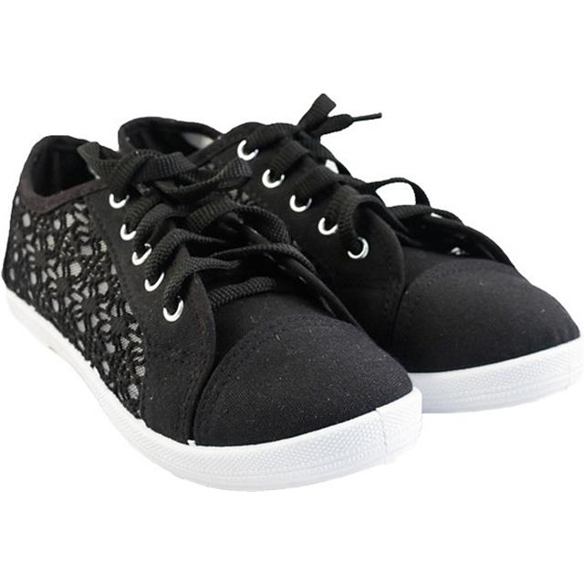 Čevlji s čipko črni