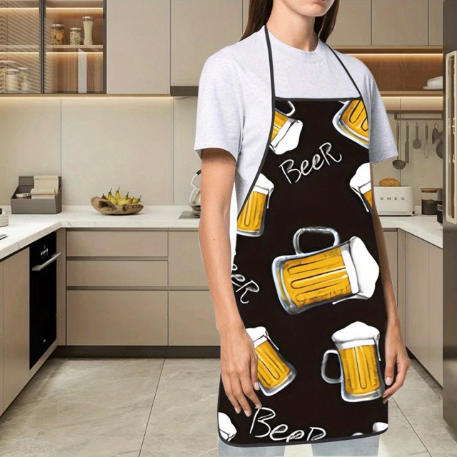 Zabaven kuhinjski predpasnik z dizajnom pivskega vrčka