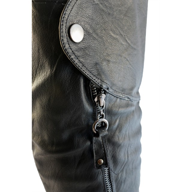 Visoki ženski škornji s peto, črni