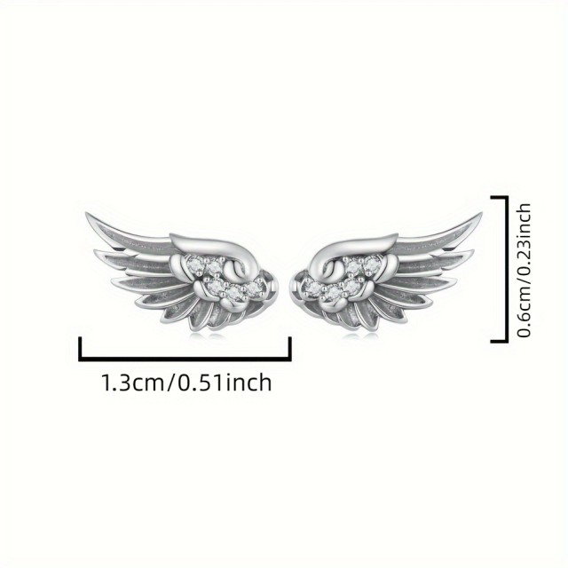 Elegantni uhani z angelskimi krili 