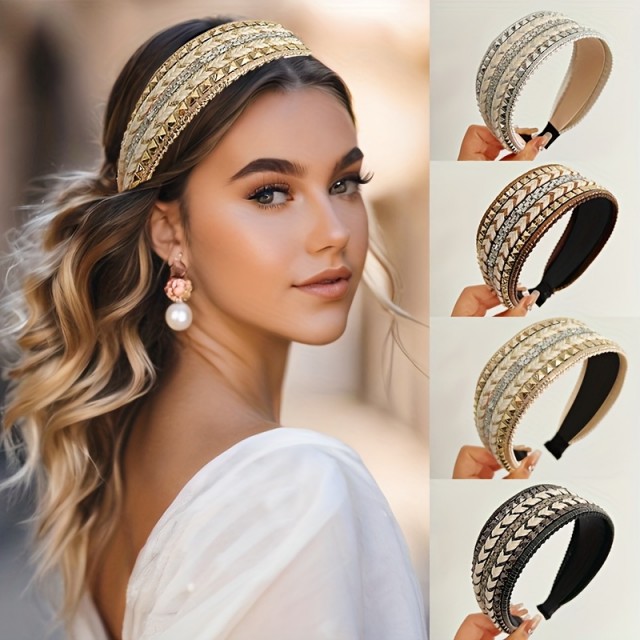 Širok pleten obroč v boemskem slogu