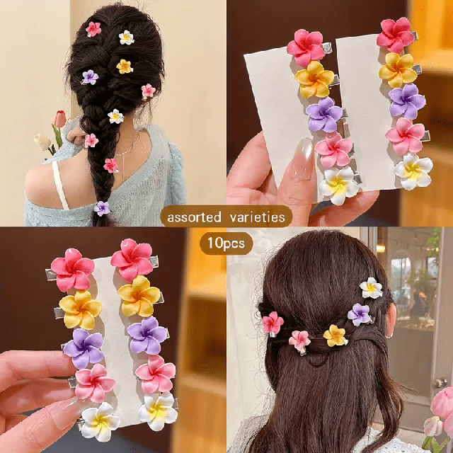 10 kosov pisanih cvetličnih lasnic 