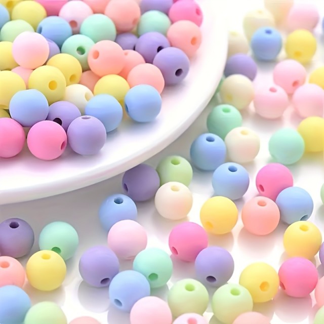 100 kosov komplet matiranih akrilnih kroglic za izdelavo nakita