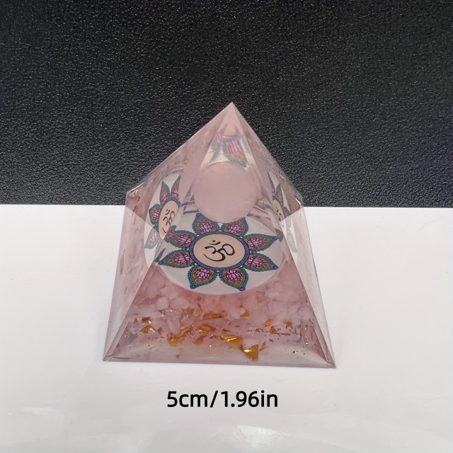Naravna orgonska piramida iz rožnega kvarca 5cm