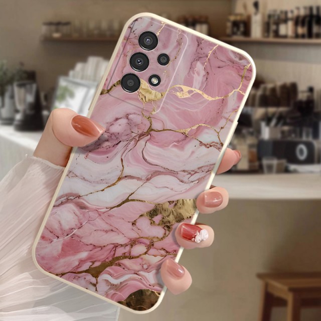 Marmorni ovitek za telefon z zlatimi žilami Samsung Galaxy A36