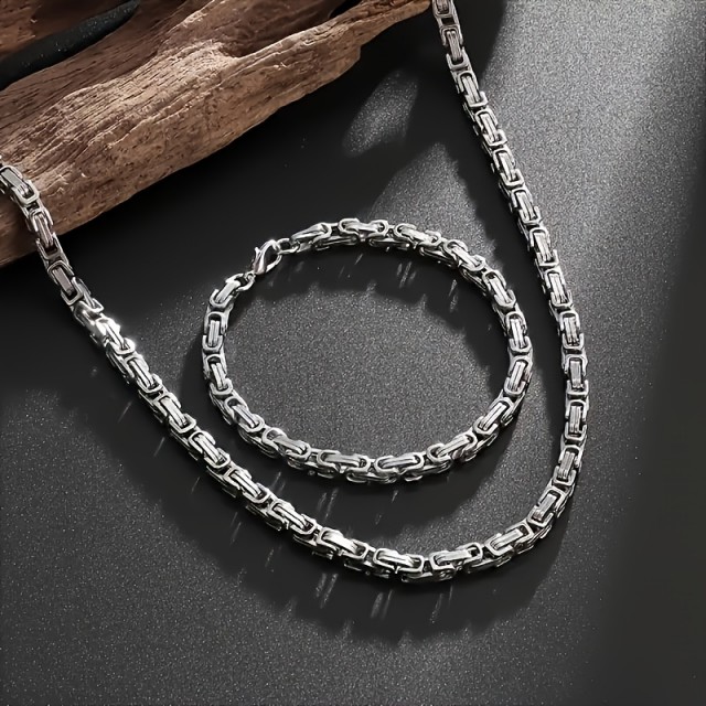 2-delni komplet za moške iz nerjavečega jekla 