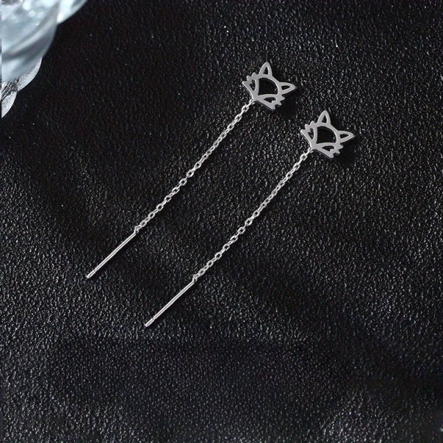 Igrivi viseči uhani z motivom lisičke