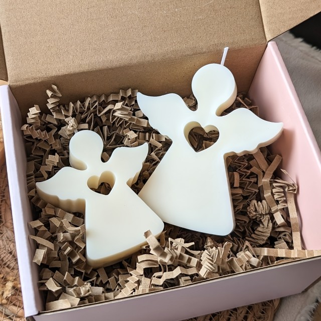 Komplet 2 silikonskih angelčkov za izdelavo sveč