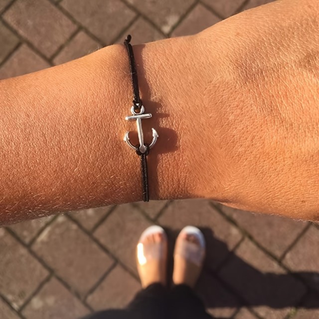 Komplet 2 zapestnic sidro, s posvetilom