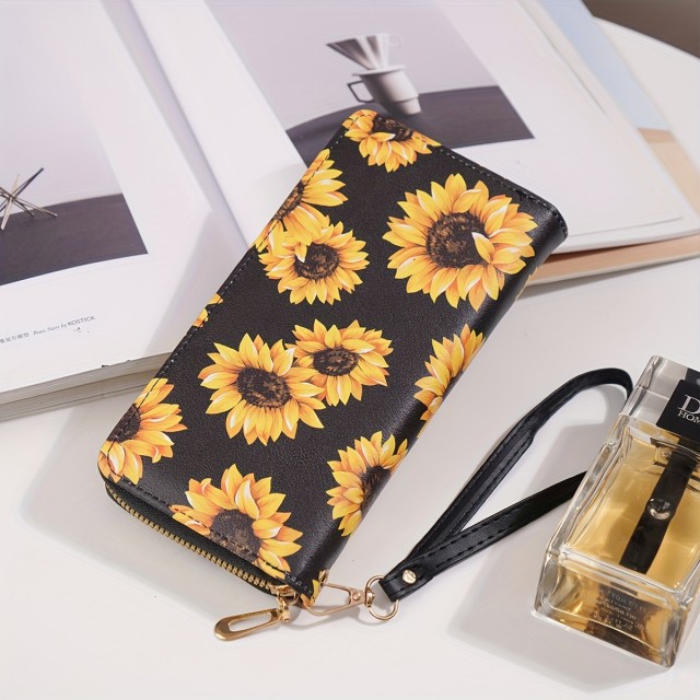 Prelepa ženska denarnica s potiskom sončnic