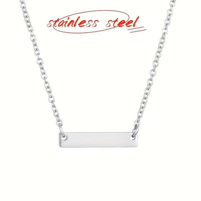 Personalizirana verižica s podolgovato ploščico in gravuro po želji