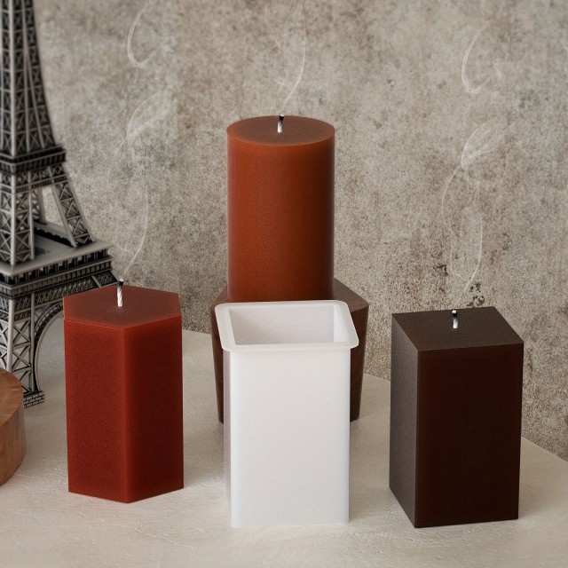 Komplet 4 kosov silikonskih kalupov za izdelavo sveč