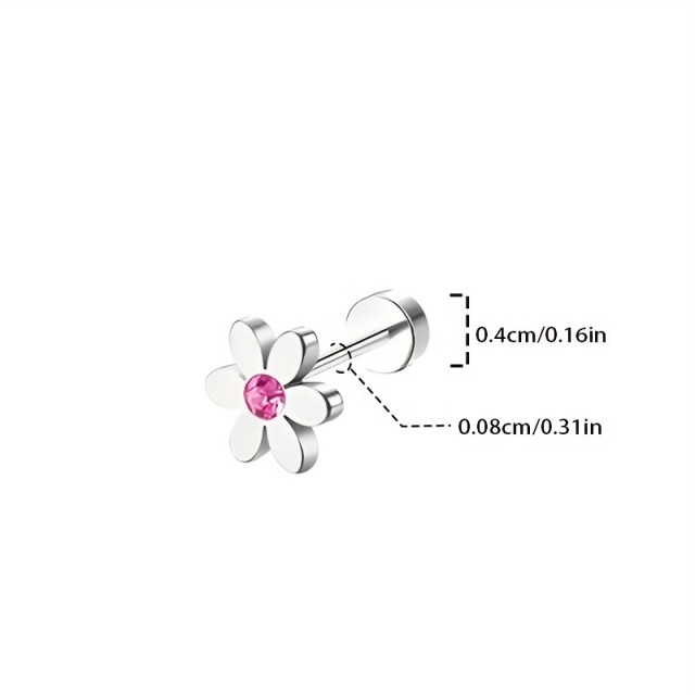 Minimalistični uhani v obliki rožice 2 barvi