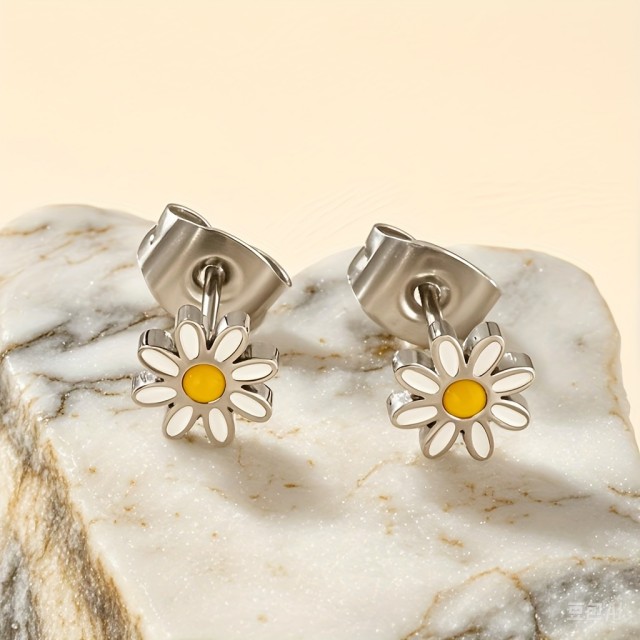 1 par drobnih uhanov rožice 316 nerjaveče jeklo