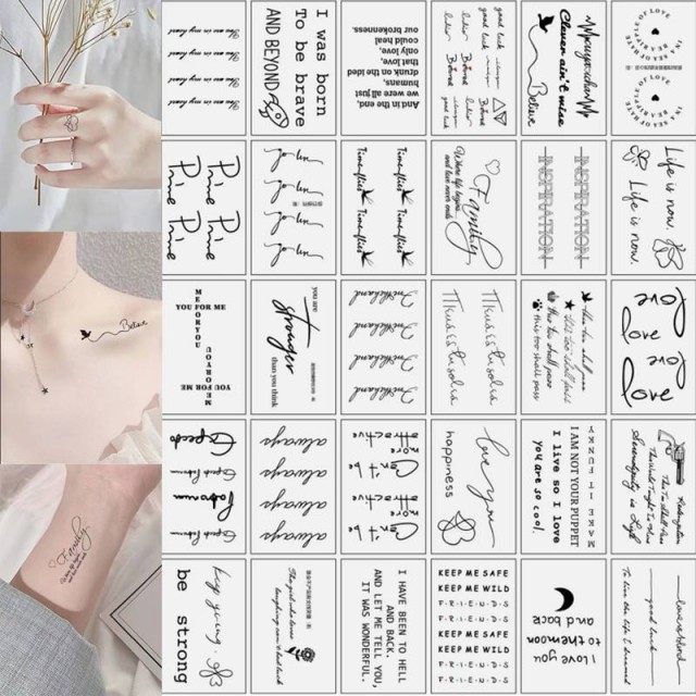 Komplet 30 začasnih tattoo nalepk 