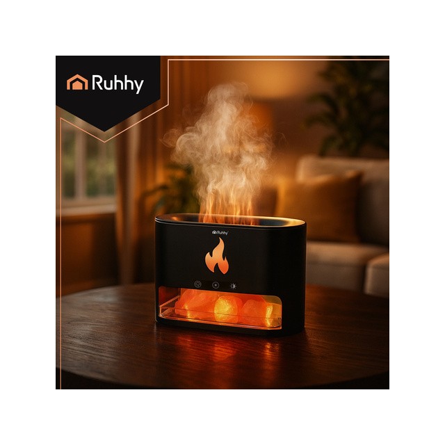 Ruhhy aromatični difuzor z učinkom plamena in himalajsko soljo