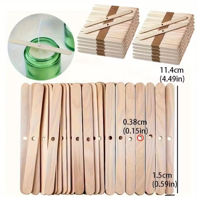 Komplet 20 lesenih držal za stenj z eno luknjico