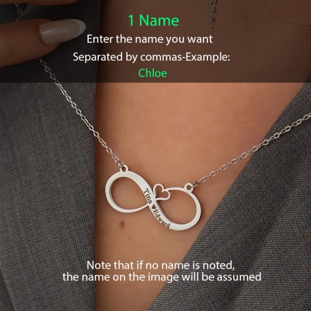 Personalizirana ogrlica z znakom neskončnosti in gravuro po želji