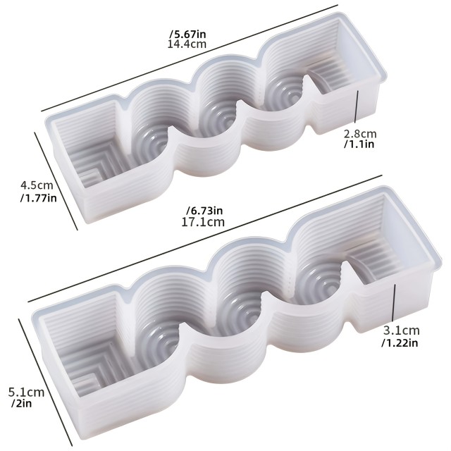 Komplet 2 spiralnih silikonskih modelov za izdelavo svečk