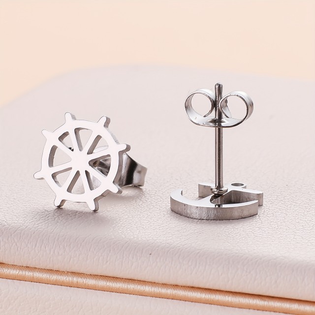 Ženski uhani nerjaveče jeklo poletni motiv