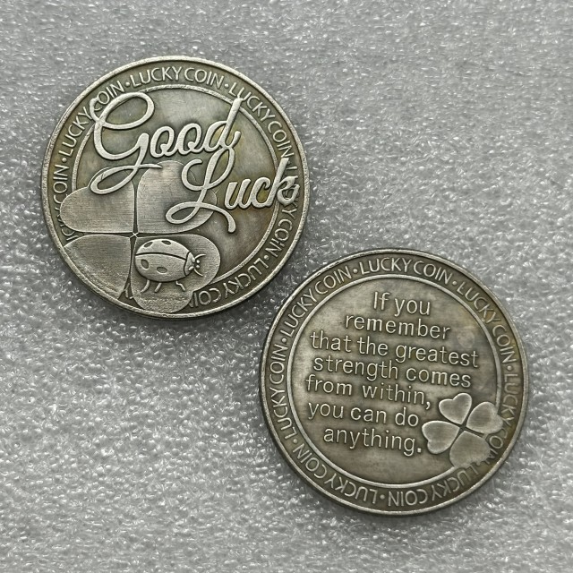 Spominski kovanec GOOD LUCK štiriperesna deteljica
