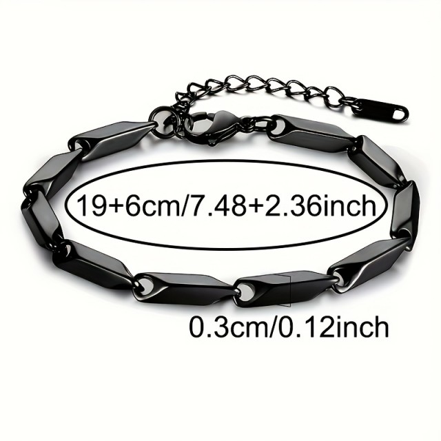 Stilska zapestnica iz titana v črni barvi