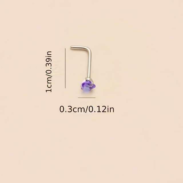 Uhan za nos v obliki srca