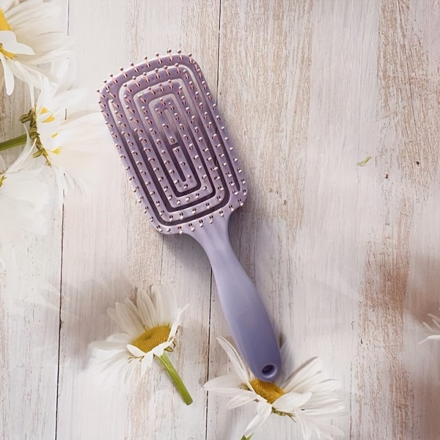 Mini vijola glavnik za enostavno razčesavanje las