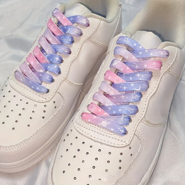 Par ljubkih vezalk z motivi zvezd in lune 2 barvi