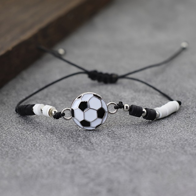 Komplet 2 moških zapestnic z nogometno žogo nogomet