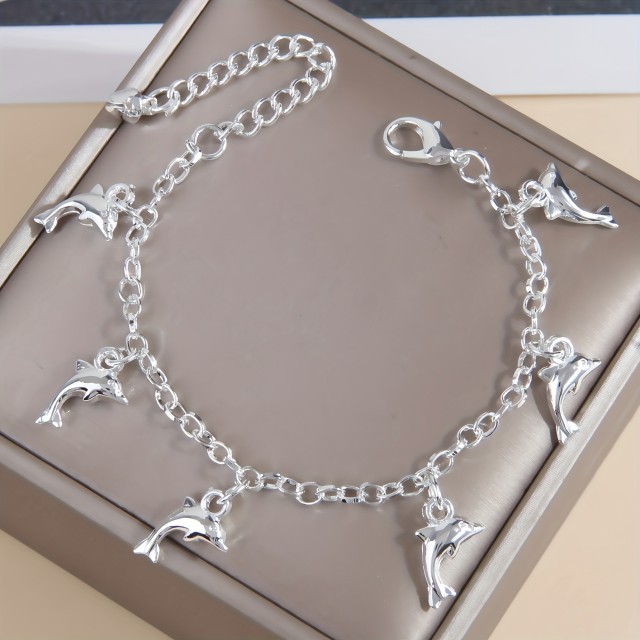 Elegantna modna zapestnica z delfini