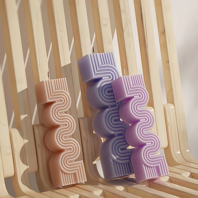 Komplet 2 spiralnih silikonskih modelov za izdelavo svečk