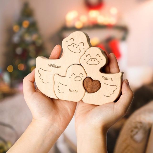 Personalizirana lesena račja sestavljanka, VAŠA DRUŽINA