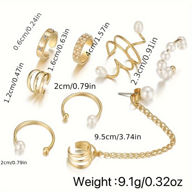 8 delni set uhanov za natakniti