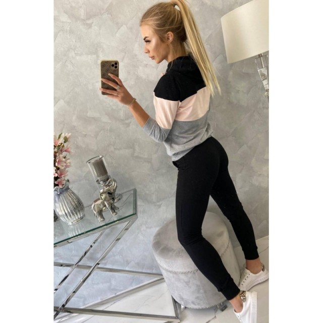 Trenirka dvodelna črna UNI