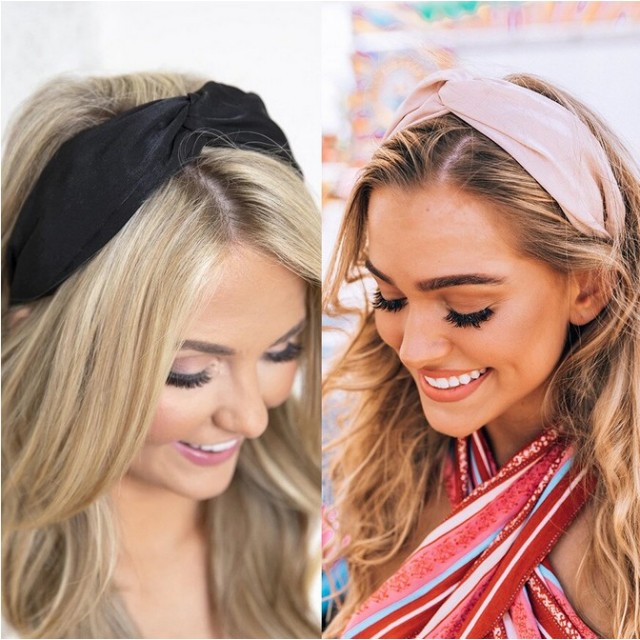 Enobarvni trak za glavo, elastičen, 6 barv