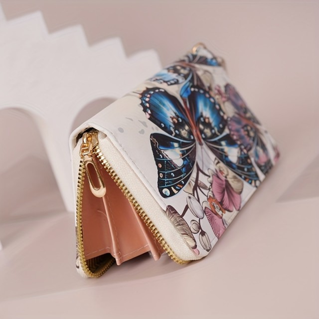 Prelepa denarnica s potiskom metuljčkov